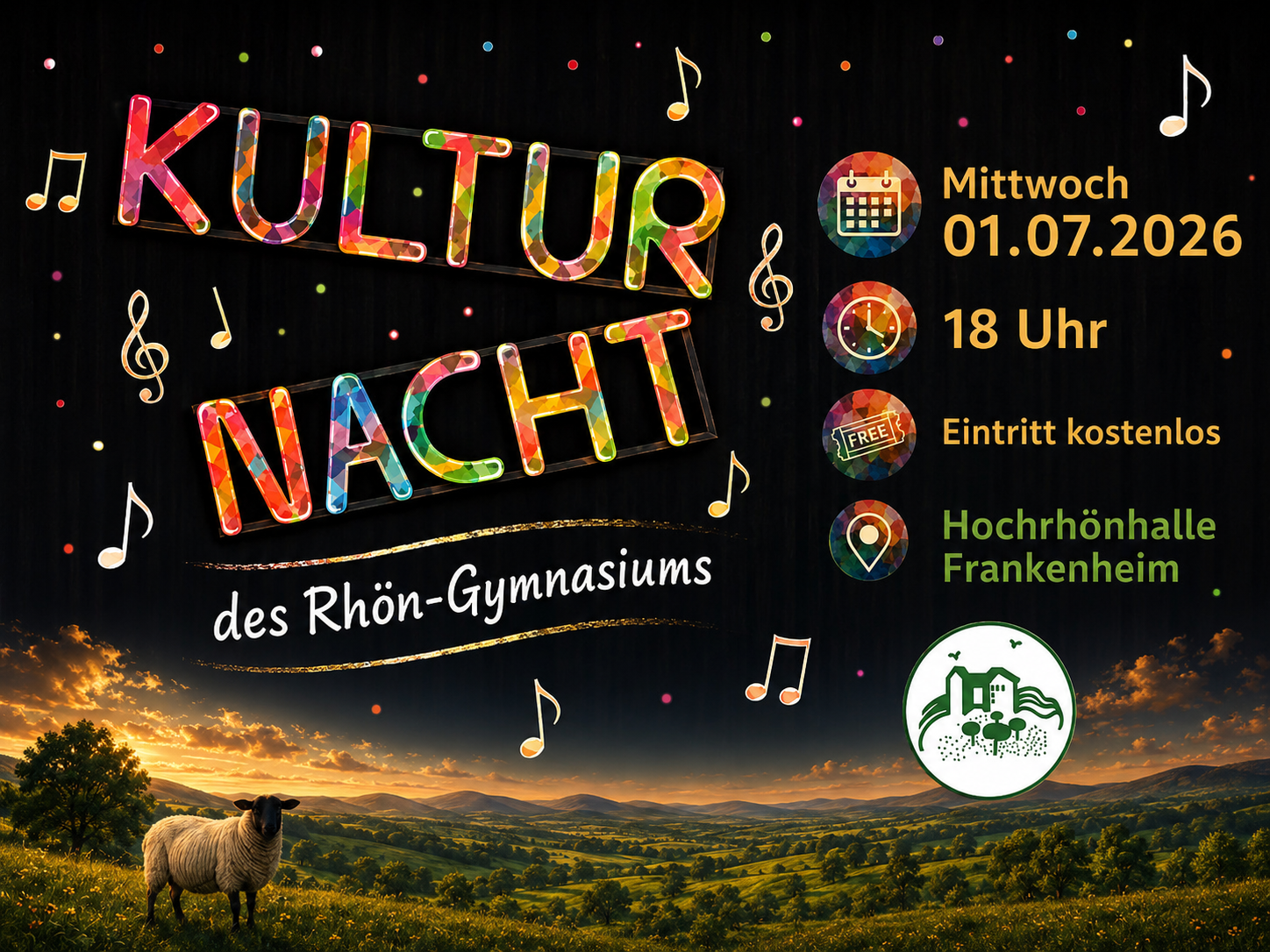Einladung zur Kulturnacht 2026 am Rhön-Gymnasium